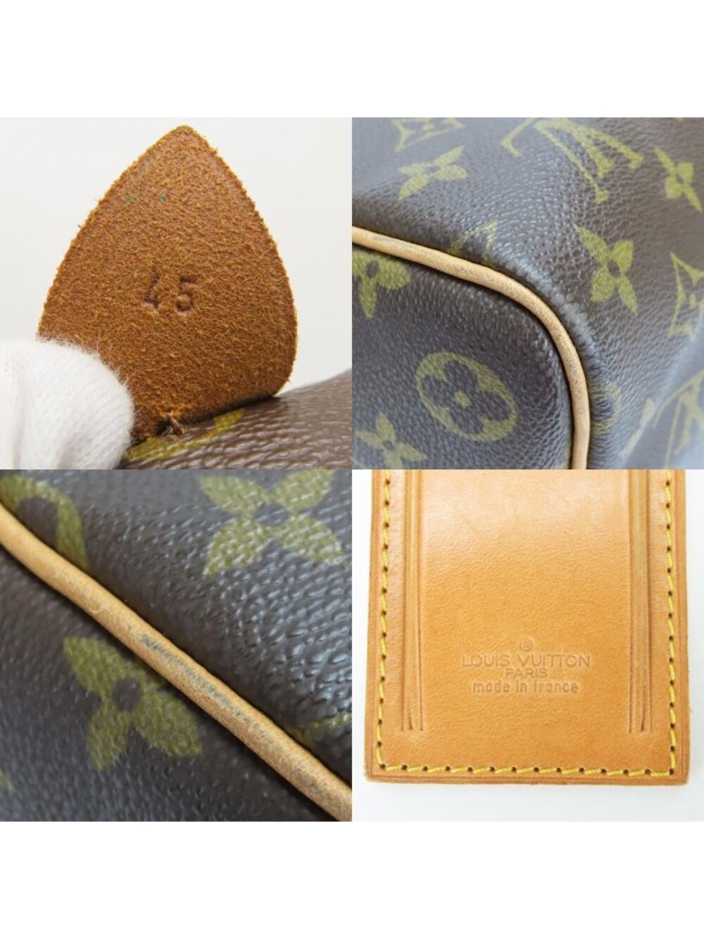 Louis Vuitton Boston Bag Keepall 45 Monogram Leather Brown Travel Business - Picture 7 of 9